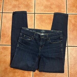 LOFT Modern Skinny Dark Blue Jeans